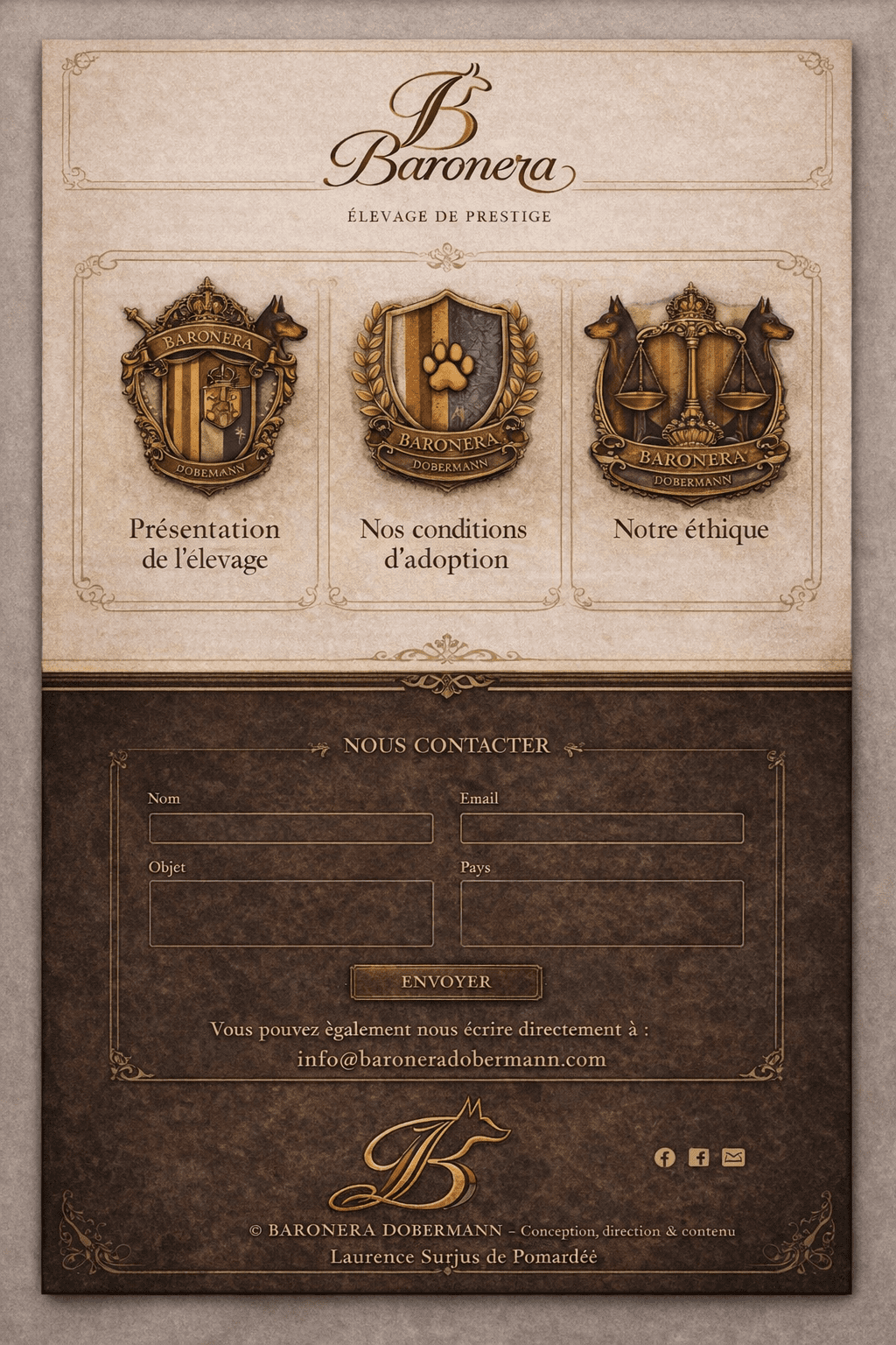 Contact élevage Dobermann BARONERA