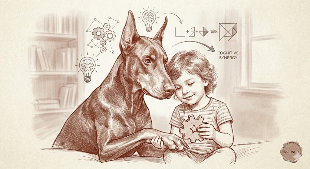 Vivre avec un Dobermann et éducation positive avec les enfants