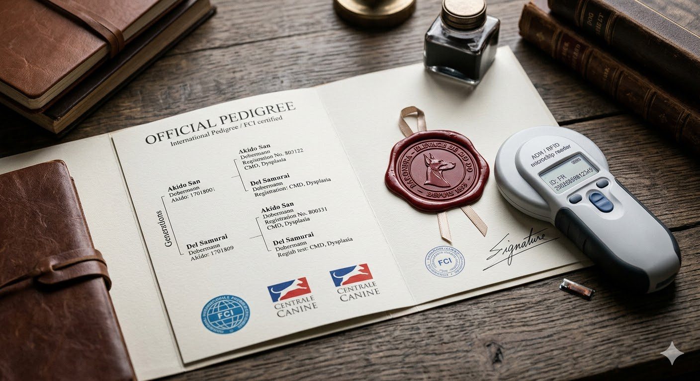 Pedigree Élevage de Dobermann de prestige Baronera